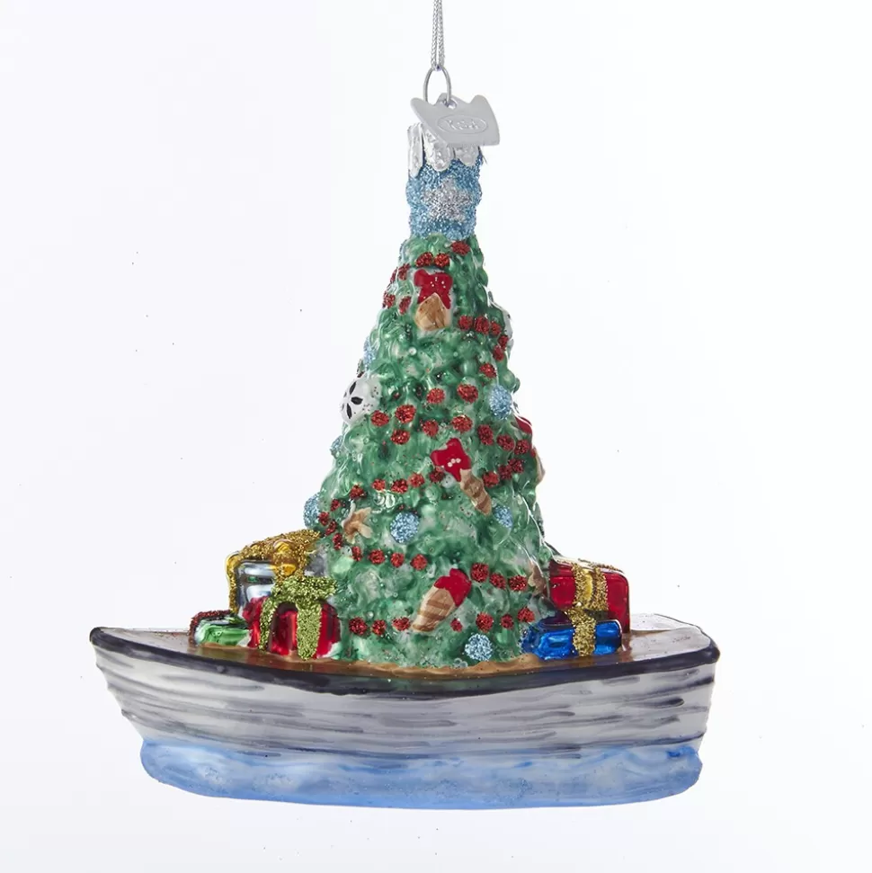 Kurt Adler Boat With Tree^ Ornaments