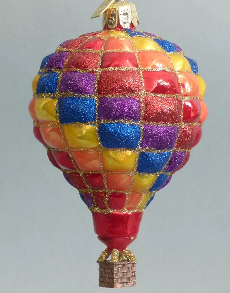 Kurt S. Adler Colorful Quilt Balloon^ Ornaments