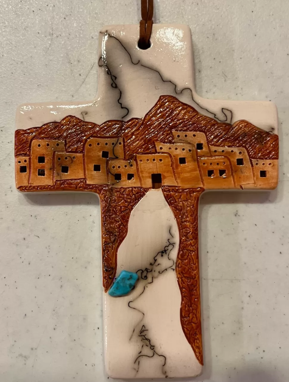 Gina Arrighetti Cross With Pueblo Design^ Ornaments