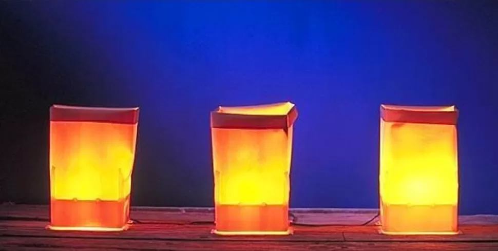 A Christmas Electric Luminarias Set With Led Bulbs (Farolitos)^ String Lights