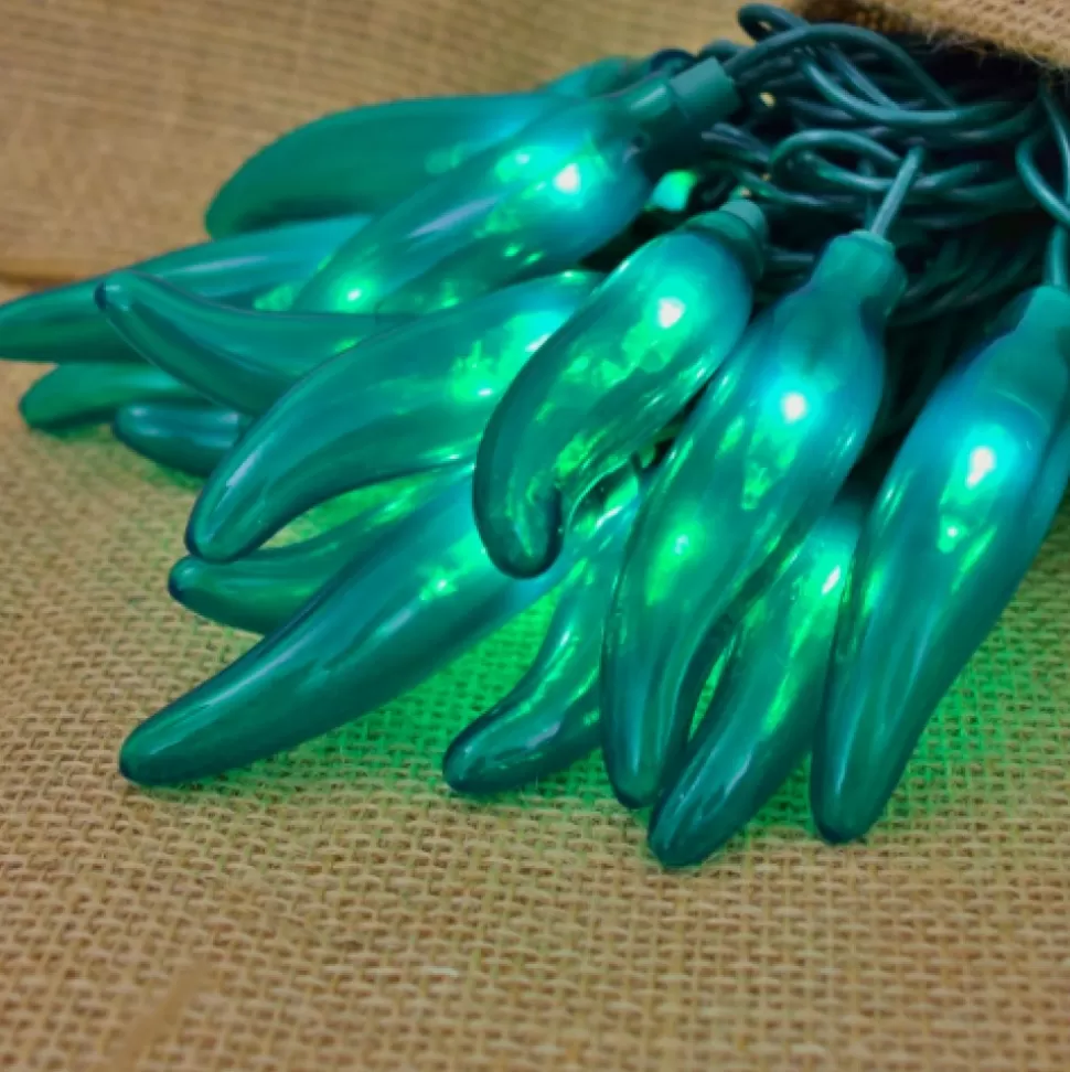 A Christmas Green Chile Lights^ String Lights