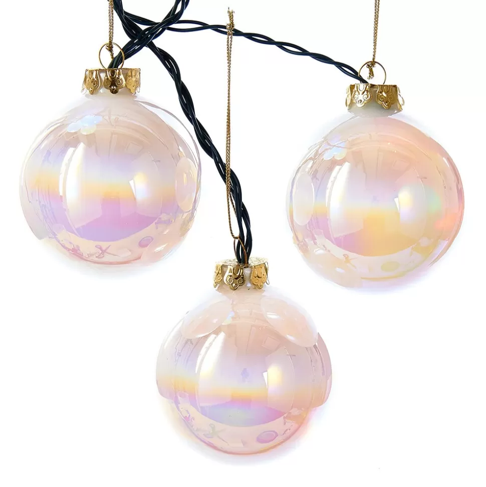 A Christmas Led Color Changing Glass Ball Light Set^ String Lights