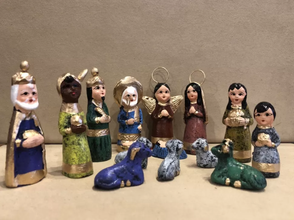 A Christmas Mexican Clay Nativity - Multicolor^ Nativities