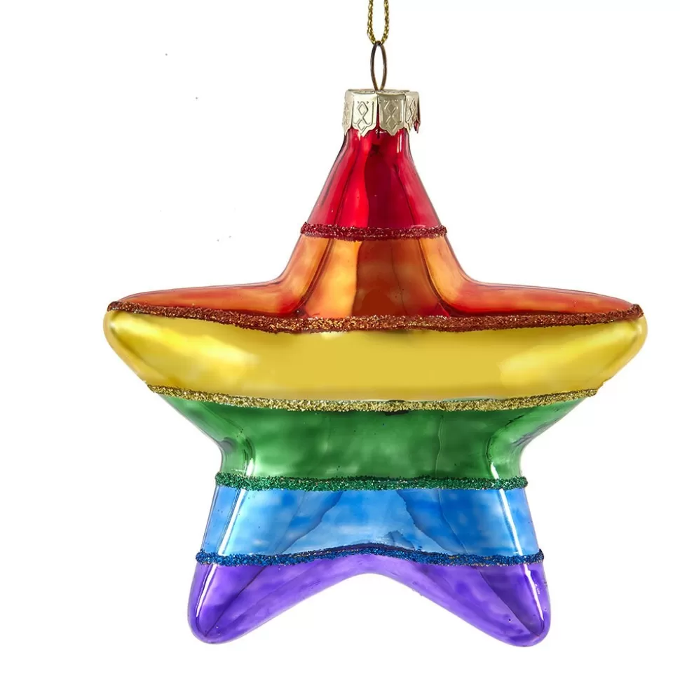 Kurt Adler Rainbow Star^ Ornaments