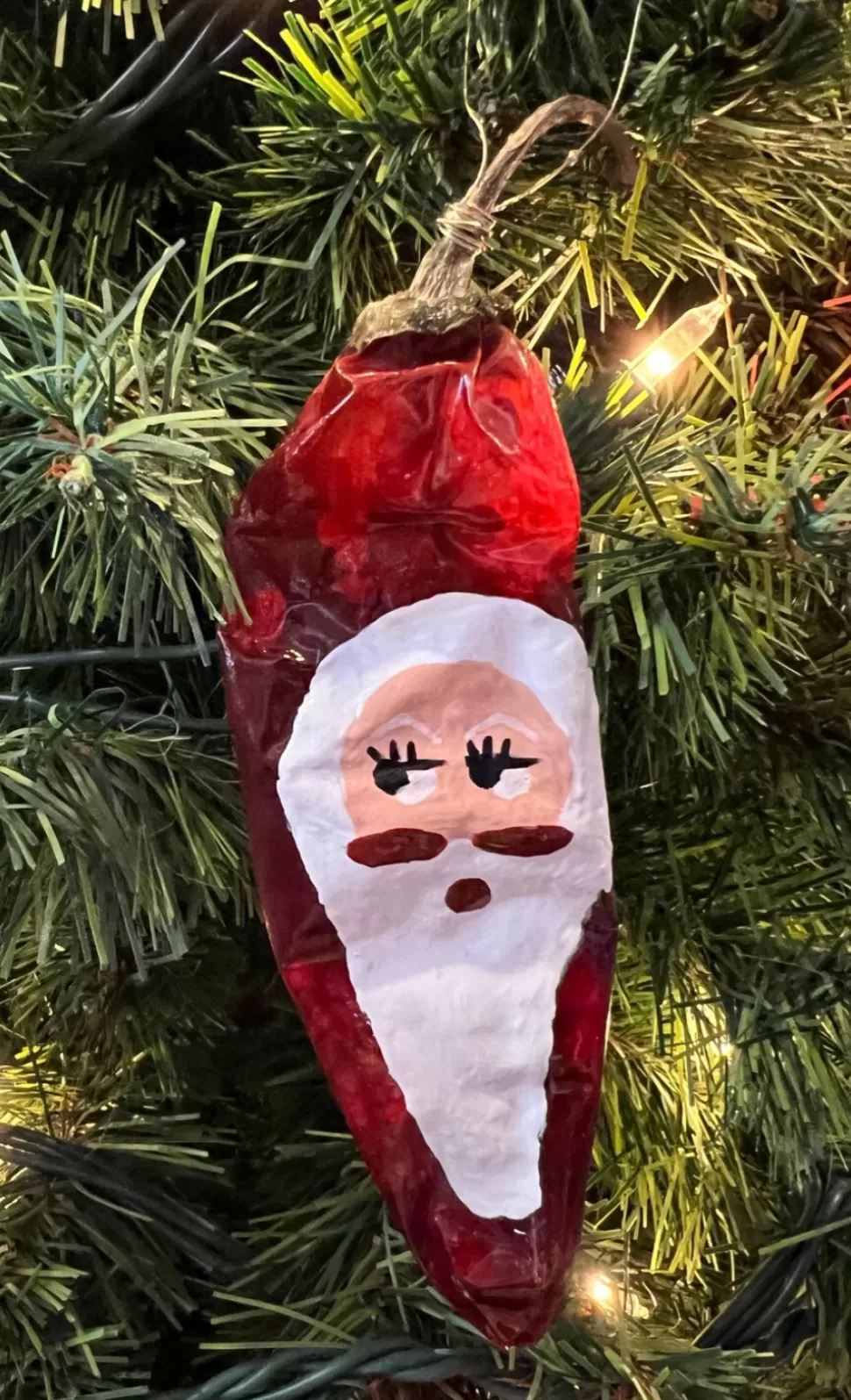 Christine Griego-Powell Red Chile Santa^ Ornaments