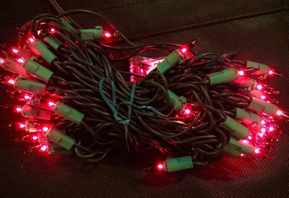 A Christmas Red Incandescent 100 Light Set^ String Lights