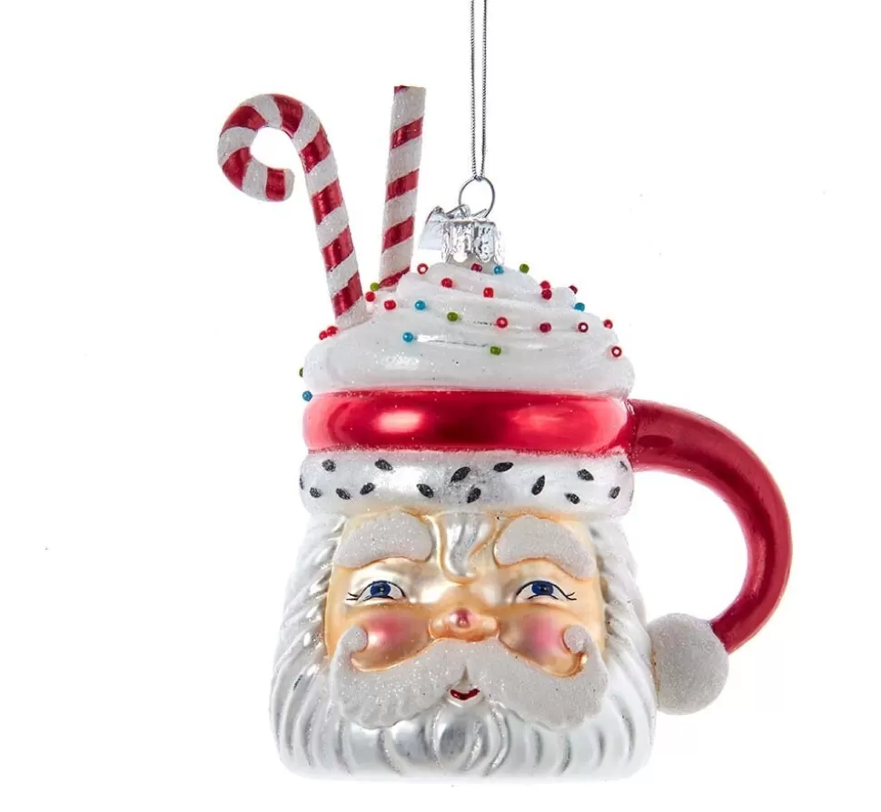 Kurt Adler Santa Cocoa Mug^ Ornaments