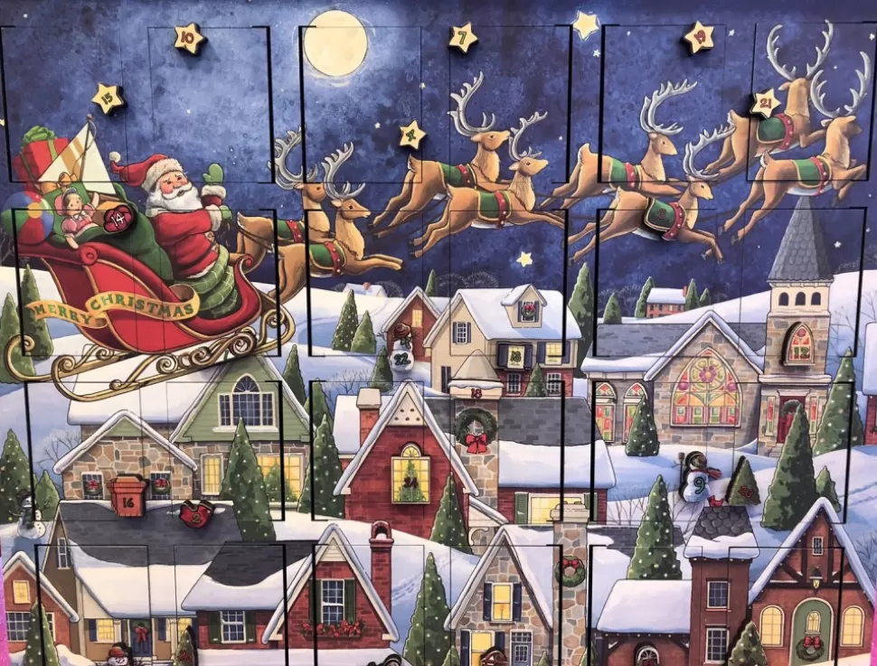 Byers Choice Santa's Sleigh Musical Advent Calendar^ Advent Calendars