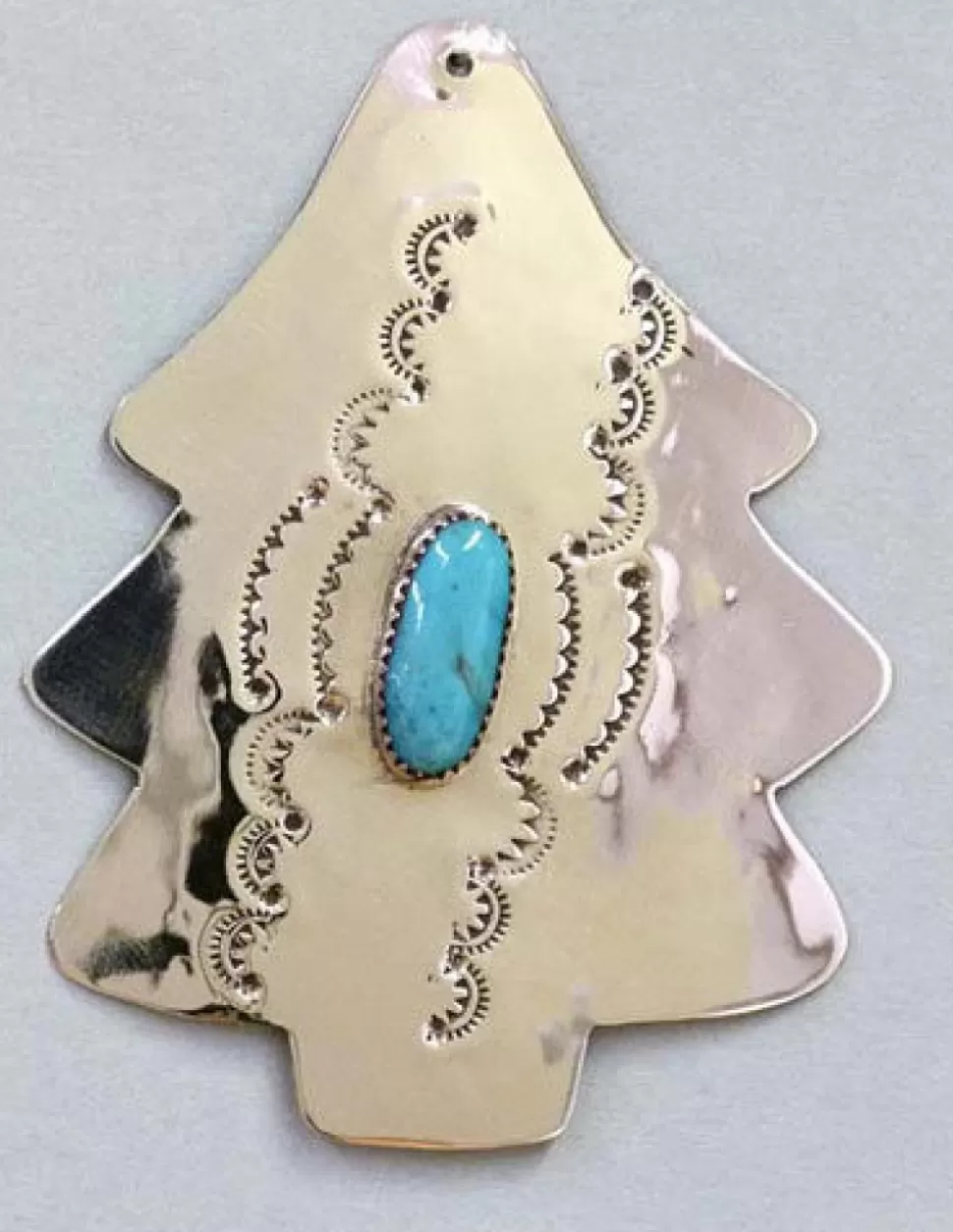 Curtis Benavidez Silver Tree With Turquoise^ Ornaments