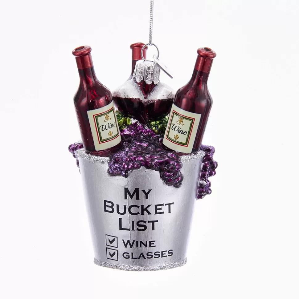 Kurt Adler Wine Bucket^ Ornaments